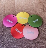 CombiCraft Aluminium sleutellabel Ø 35mm met naam - per 1 stuk