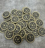 CombiCraft Plastic bedrukte glittermunten Ø29mm met jouw ontwerp - per 100 stuks