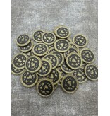 CombiCraft Plastic bedrukte glittermunten Ø29mm met jouw ontwerp - per 100 stuks