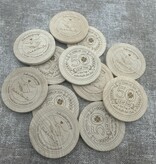 Houten munten met eigen gravering Ø50mm - per 100 stuks