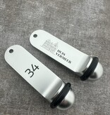 CombiCraft Big Classic aluminium hotel sleutelhanger zilver 105x30mm met gravering