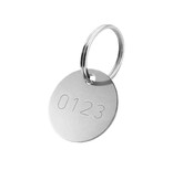 CombiCraft Aluminium sleutellabel Ø30mm met ingeslagen cijfer - per stuk