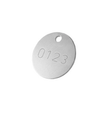 CombiCraft Aluminium nummerplaatje Ø30mm met ingeslagen cijfer - per stuk