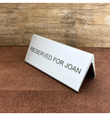 CombiCraft Tafelbordje Elegant van zilverkleurig aluminium met eigen ontwerp 120x55mm - per 1 stuk