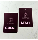 Event badge met eigen logo van PET 74,2x105mm - vanaf 10  stuks