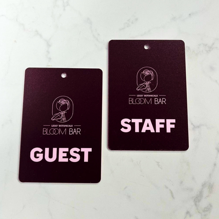 Event badge met eigen logo van PET 74,2x105mm - vanaf 10  stuks