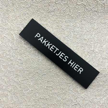 CombiCraft Kunststof naamplaatje 80x20mm zelfklevend