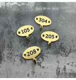 CombiCraft Sleutelhaakje ovaal met gravering van messing - per 1 stuk