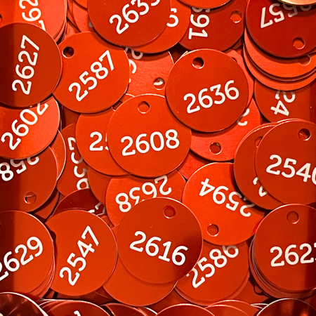 CombiCraft Aluminium sleutellabel met nummer - per stuk