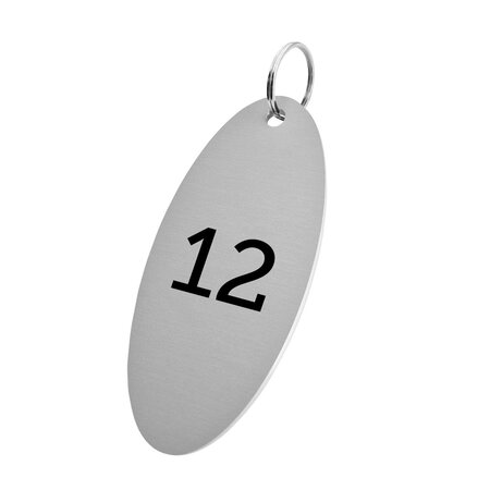 CombiCraft Aluminium sleutellabel 40x90mm met nummer - per stuk