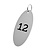 CombiCraft Aluminium sleutellabel 40x90mm met nummer