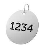 CombiCraft Aluminium sleutellabel Ø80mm met nummer - per stuk