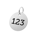 CombiCraft Aluminium sleutellabel Ø50mm met nummer - per stuk