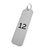 Aluminium sleutellabel 30x100mm met nummer - per stuk