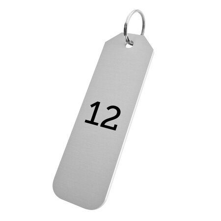 CombiCraft Aluminium sleutellabel 30x100mm met nummer - per stuk