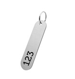 CombiCraft Aluminium sleutellabel 20x78mm met nummer - per stuk