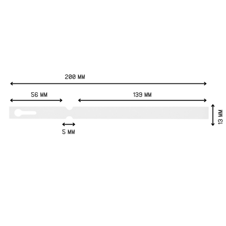 CombiCraft Sleufetiketten op rol 200x13mm beschrijfbaar wit - per 1000 etiketten