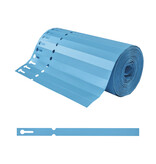 CombiCraft Sleufetiketten op rol 200x13mm beschrijfbaar blauw - per 1000 etiketten