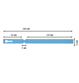 CombiCraft Sleufetiketten op rol 200x13mm beschrijfbaar blauw - per 1000 etiketten