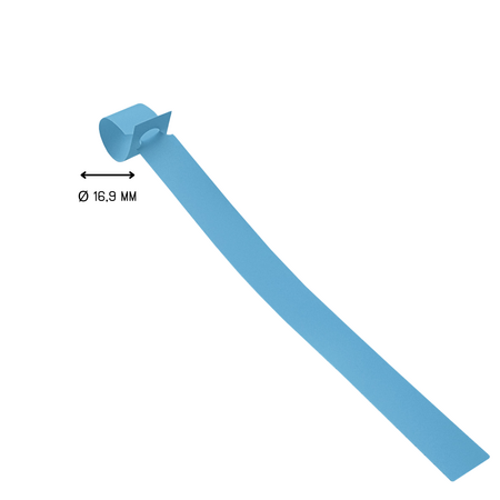 CombiCraft Sleufetiketten op rol 200x13mm beschrijfbaar blauw - per 1000 etiketten