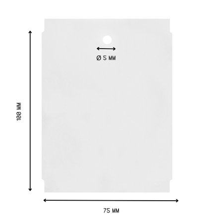CombiCraft Hangetiketten op rol 75x100mm met gat wit - per 1000 etiketten