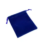 CombiCraft Fluwelen bewaarzakje met touwtjes blauw - per stuk