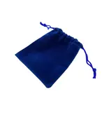 CombiCraft Fluwelen bewaarzakje met touwtjes blauw - per stuk