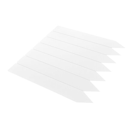 Blanco steeketiketten 26x160mm van 350 micron dik wit - per 100 stuks