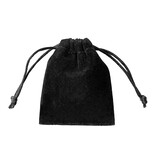 CombiCraft Fluwelen bewaarzakje met touwtjes zwart - per stuk