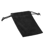 CombiCraft Fluwelen bewaarzakje met touwtjes zwart - per stuk