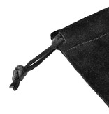 CombiCraft Fluwelen bewaarzakje met touwtjes zwart - per stuk