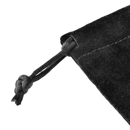 CombiCraft Fluwelen bewaarzakje met touwtjes zwart - per stuk