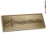 CombiCraft Gegoten logo plaatje 65x25mm met of zonder tape vanaf 100 stuks