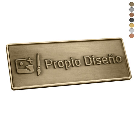 CombiCraft Gegoten logo plaatje 65x25mm met of zonder tape vanaf 100 stuks