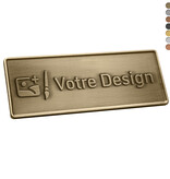 CombiCraft Gegoten logo plaatje 65x25mm met of zonder tape vanaf 100 stuks