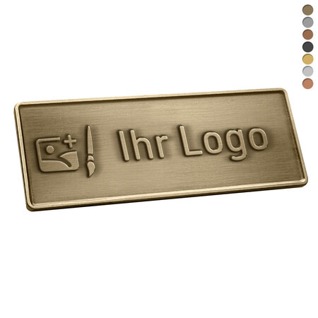 CombiCraft Gegoten logo plaatje 65x25mm met of zonder tape vanaf 100 stuks