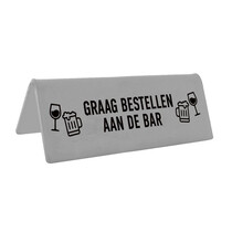 Tafelbordje bestellen aan de bar
