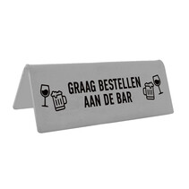 Tafelbordje bestellen aan de bar