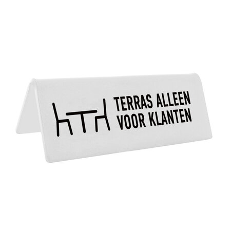 Tafelbordje terras alleen voor klanten - per stuk