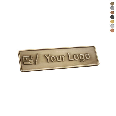 CombiCraft Gegoten logo plaatje 60x15mm met of zonder tape vanaf 100 stuks