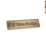 CombiCraft Gegoten logo plaatje 60x15mm met of zonder tape vanaf 100 stuks