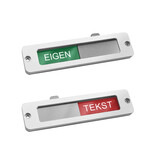 CombiCraft Aluminium schuifbordje met eigen tekst 100x25mm met gaten - per stuk