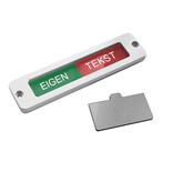 CombiCraft Aluminium schuifbordje met eigen tekst 100x25mm met gaten - per stuk