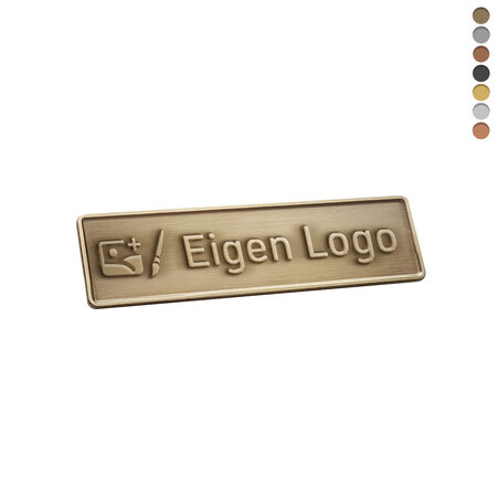 CombiCraft Gegoten logo plaatje 60x15mm met of zonder tape vanaf 100 stuks