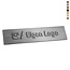 Gegoten logo plaatje 80x19mm met of zonder tape vanaf 100 stuks