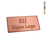 Gegoten logo plaatje 57x35mm met of zonder tape vanaf 100 stuks