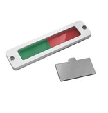 Blanco aluminium schuifbordje groen rood 100x25mm met gaten - per stuk