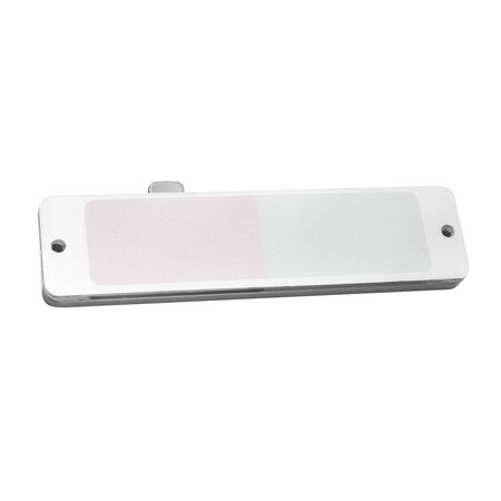 Blanco aluminium schuifbordje groen rood 100x25mm met gaten - per stuk
