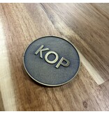 Gegoten logo plaatje Ø40mm met of zonder tape vanaf 100 stuks