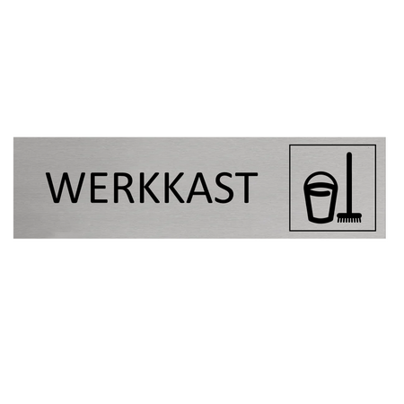 Aluminium deurbordje Werkkast 165 x 45 mm - per 1 stuk
